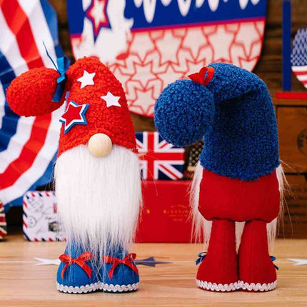 Red, White, and Blue Gnome Partners - Fun Fourth of July Decoration Set