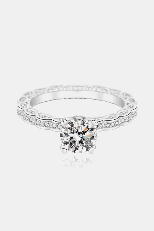 Timeless 1 Carat Moissanite Sterling Silver Ring with Extended Warranty