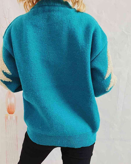 Festive Reindeer and Christmas Tree Knit Pullover