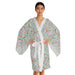 Japanese Floral Long Sleeve Kimono Robe - Luxurious Artisan Design