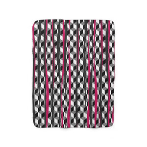 Highlighted on geometric art Sherpa Fleece Blanket-Home Textiles›Bedding & Linen›Blankets, Quilts & Throws-Maison d'Elite-50" × 60"-Très Elite