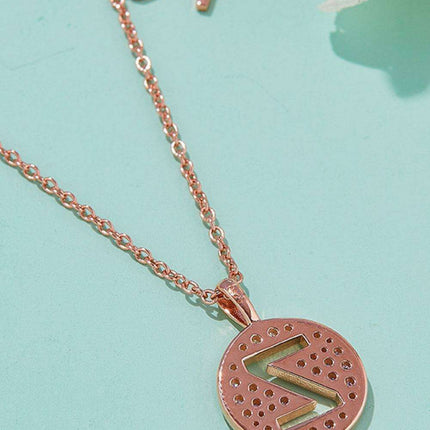 Timeless Glamour: Rose Gold Plated Sterling Silver Lab-Grown Diamond Pendant Necklace
