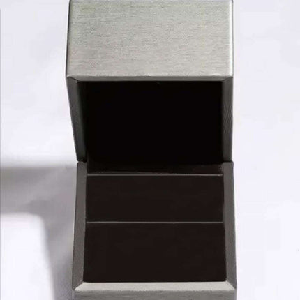 Chic Geometric Lab-Diamond Ring Ensemble with Radiant Zircon Highlights