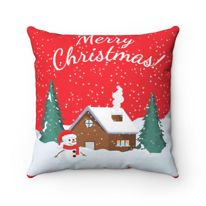 Joyeux Noel Happy Christmas Cozy Traditional Holiday Double-sided Print and Reversible Decorative Cushion Cover