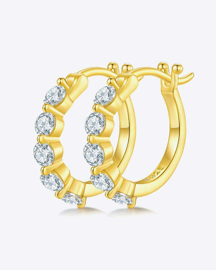 Opulent 1 Carat Lab-Diamond Sterling Silver Earrings - Platinum, Gold, or Rose Gold Plated
