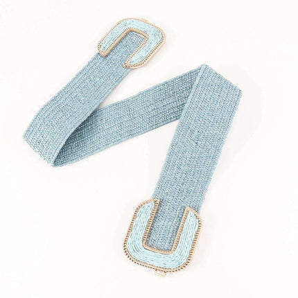 Chic Braided Waist Belt with Textured Design