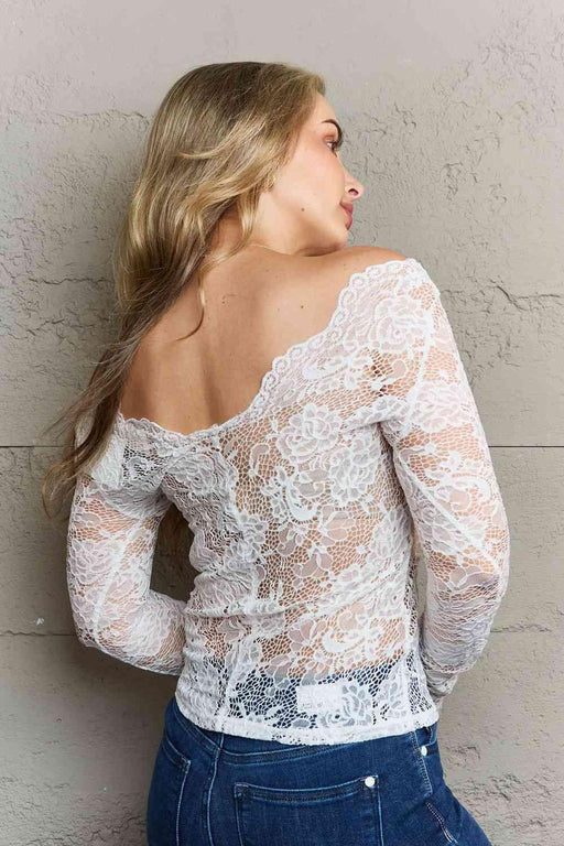 Elegant Lace Off-Shoulder Blouse - Chic Women's Top