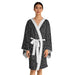 Elegant Japanese Kimono with Long Bell Sleeves: Artistic Design and Luxurious Feel