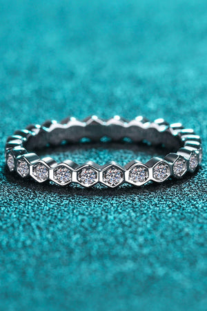 Moissanite 925 Sterling Silver Eternity Ring-Trendsi-Silver-4-Très Elite