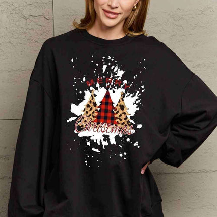 Festive Charm Love Graphic Sweater