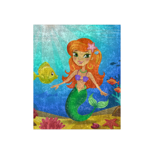 Mermaid Crushed Velvet Blanket-Home Decor-Printify-50" × 60"-Très Elite