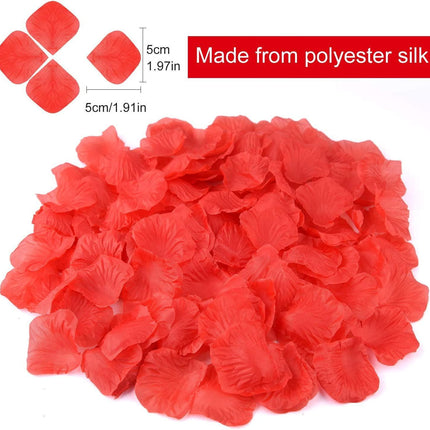 Romantic Elegance Silk Rose Petals Collection: 1000 Lush Red Petals for Memorable Celebrations