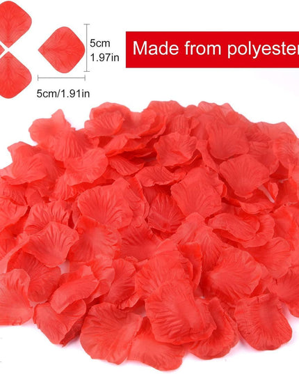 Romantic Elegance Silk Rose Petals Collection: 1000 Lush Red Petals for Memorable Celebrations