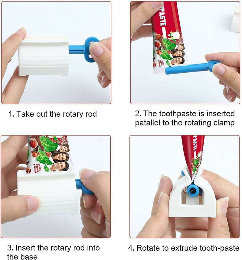 Automatic Toothpaste Dispenser and Toothbrush Holder - Wall-Mounted Bathroom Organizer