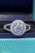 Luxurious 1 Carat Moissanite Sterling Silver Ring with Zircon Accents - Elevate Your Style