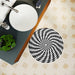 Customizable Optical Illusion Abstract Circle Bathroom Rug by Maison d'Elite