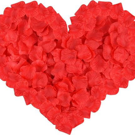 Romantic Elegance Silk Rose Petals Collection: 1000 Lush Red Petals for Memorable Celebrations