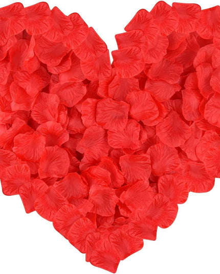 Romantic Elegance Silk Rose Petals Collection: 1000 Lush Red Petals for Memorable Celebrations