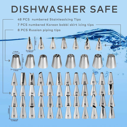 Ultimate Cake Decorating Master Set with Rotating Stand and 219 Premium Tools