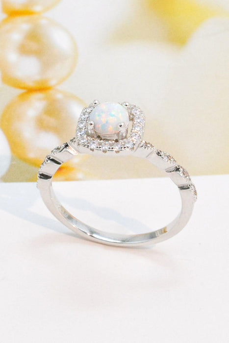 Opal Adorned Sterling Silver Ring: Elevate Your Style