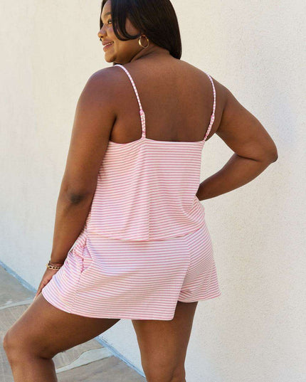 Chic Striped Pink Flare Romper - 'Embrace the Moment' Edition
