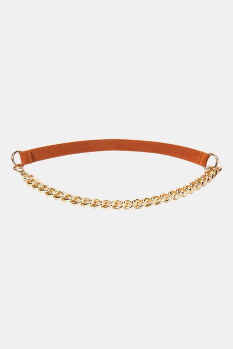 Upgrade Your Style with the Imported Half Alloy Chain Elastic Belt