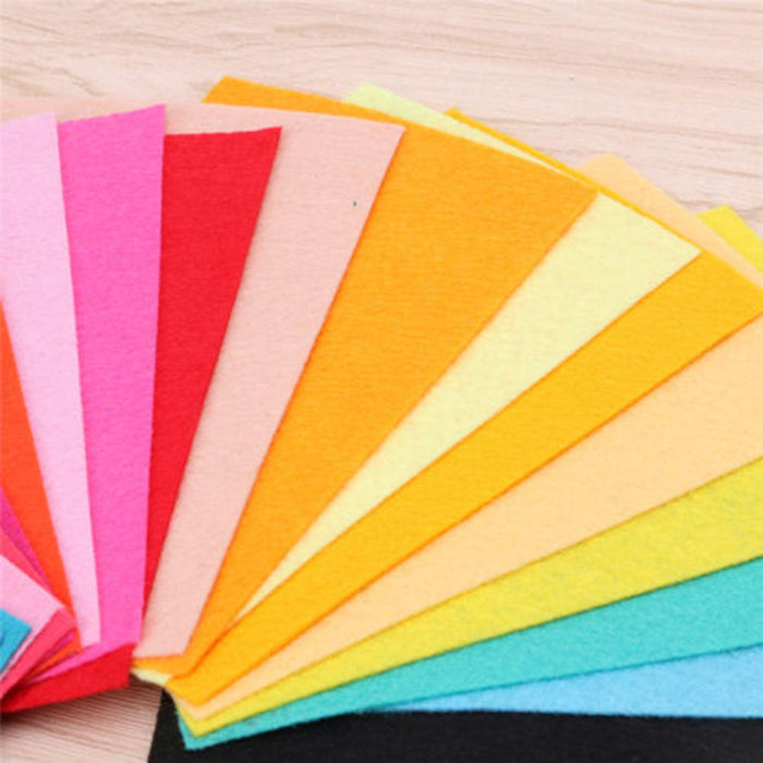 Vibrant 40-Piece Nonwoven Felt Fabric Bundle - Crafting Kit for Unlimited DIY Creativity