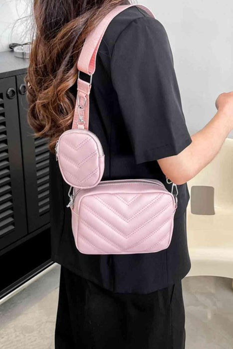 Elegant Mini Faux Leather Shoulder Bag Set