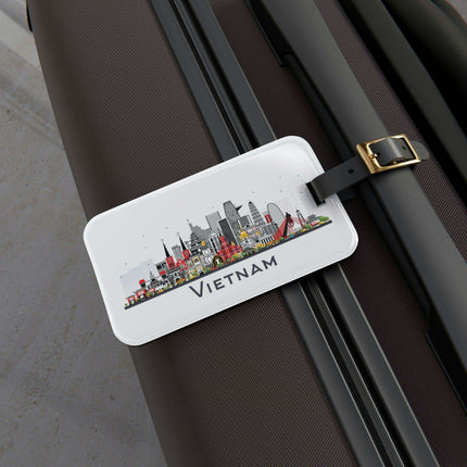 Personalized Explorer Acrylic and Leather Luggage Identifier