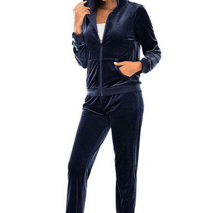 Ribbed Textured Hoodie and Jogger Set