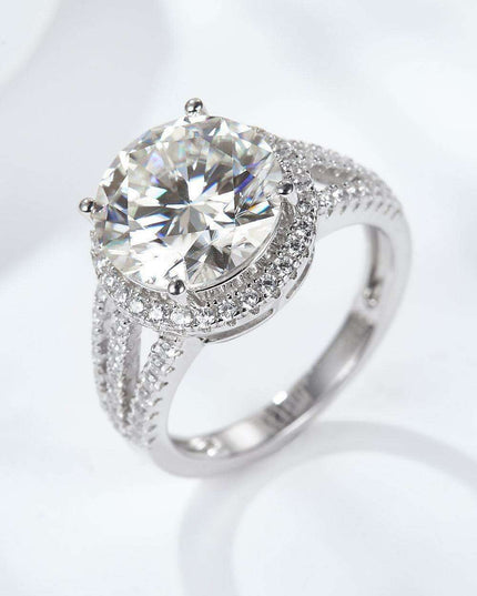 5 Carat Sterling Silver Split Shank Ring with Lab-Grown Diamond - Timeless Modern Luxury