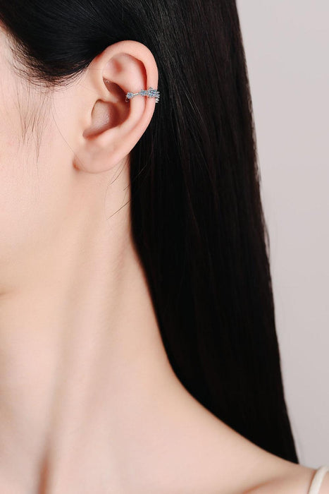 Dazzling Lab-Created Diamond Cuff Earrings with Sparkling Zircon Accents