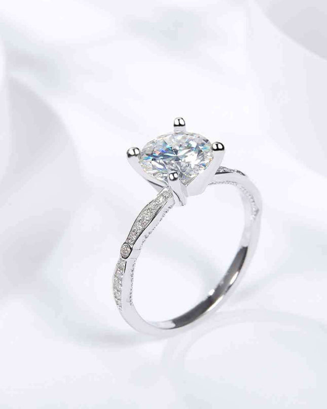 Exquisite 1.5 Carat Lab-Grown Diamond Sterling Silver Ring: Timeless Elegance and Authenticity
