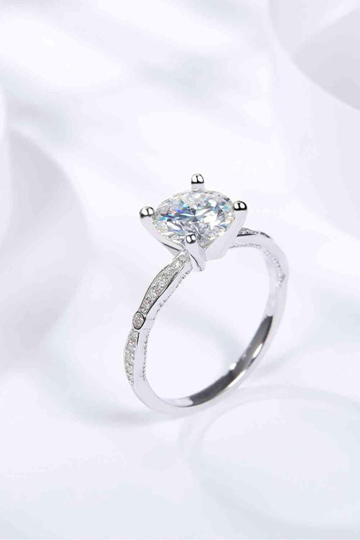 Luxurious Timepiece: 1.5 Carat Moissanite Sterling Silver Ring with Certificate of Authenticity