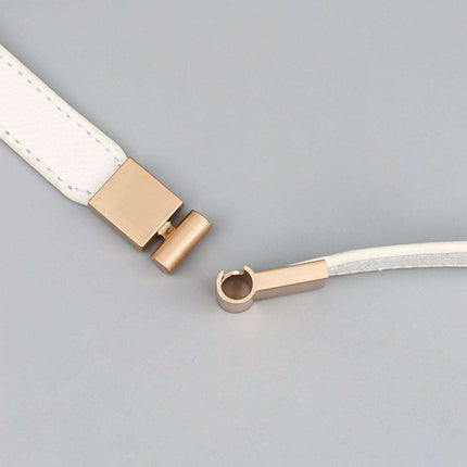 Elegant Adjustable PU Elastic Skinny Belt for Effortless Style