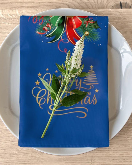 Winter Wonderland Elegant Blue Napkin Set - 4 Pack, 19"x19" for Festive Occasions