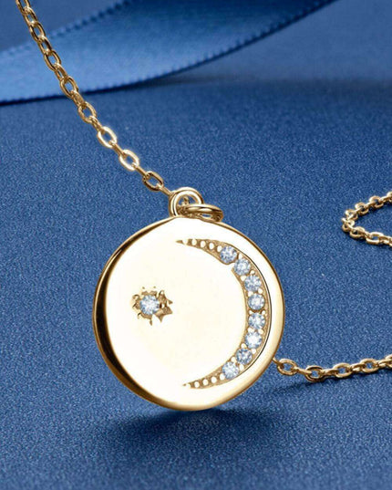 Sophisticated Platinum-Plated Silver Floral Necklace with Lab-Created Diamond Pendant