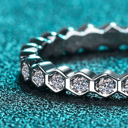 Radiant Lab-Diamond Eternity Band in Sterling Silver: A Classic Statement
