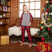 Cozy Plaid Pants and Raglan Sleeve Top Set for Kids