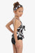 Printed Bow Detail Ruffled One-Piece Swimsuit Trendsi