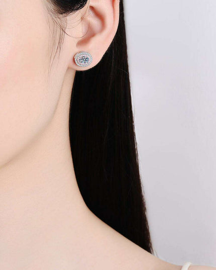 Elegant Moissanite Earrings in Radiant Platinum: A Luxurious Touch for Any Occasion