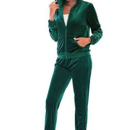 Ribbed Textured Hoodie and Jogger Set