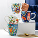 Cartoon Blossom Hand-Painted Ceramic Mug for Colorful Mornings