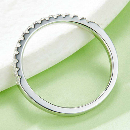 Radiant Moissanite and Platinum Ring: A Sterling Silver Masterpiece of Timeless Elegance