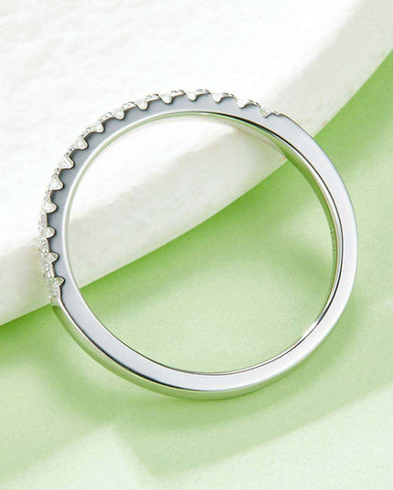 Radiant Moissanite and Platinum Ring: A Sterling Silver Masterpiece of Timeless Elegance