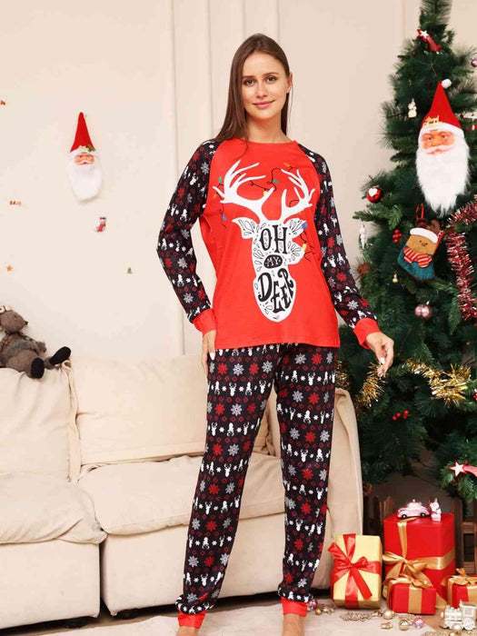 Cozy Reindeer Graphic Lounge Wear Set