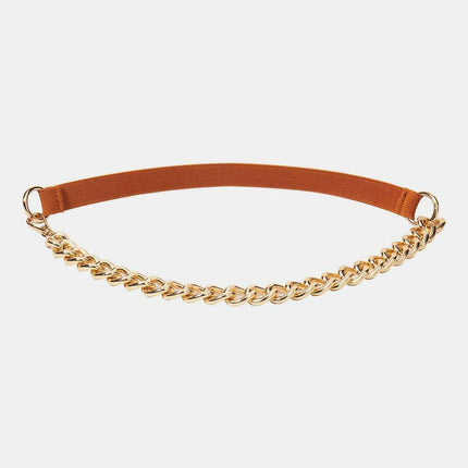 Elegant Allure: The Alloy Chain Elastic Belt for Any Occasion