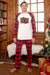 Cozy Christmas Outfit Set with Graphic Top and Plaid Pants