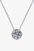 Elegant Round 1 Carat Moissanite Pendant Necklace crafted in Sterling Silver