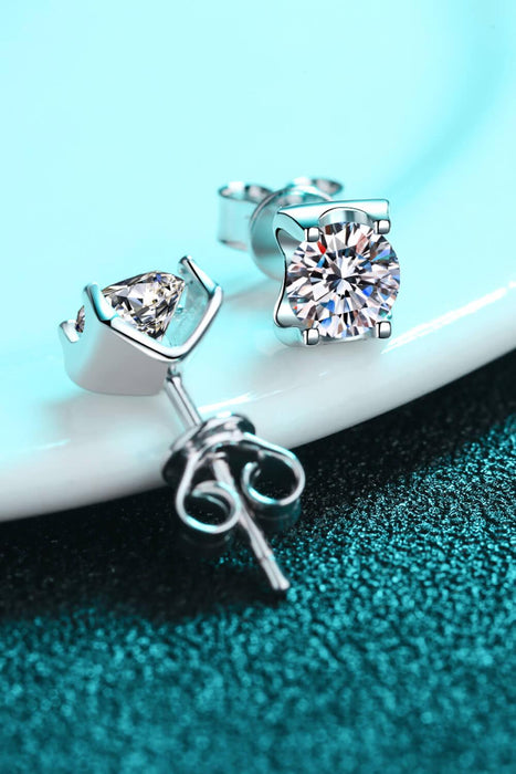 Dazzling 2 Carat Lab-Diamond Sterling Silver Stud Earrings